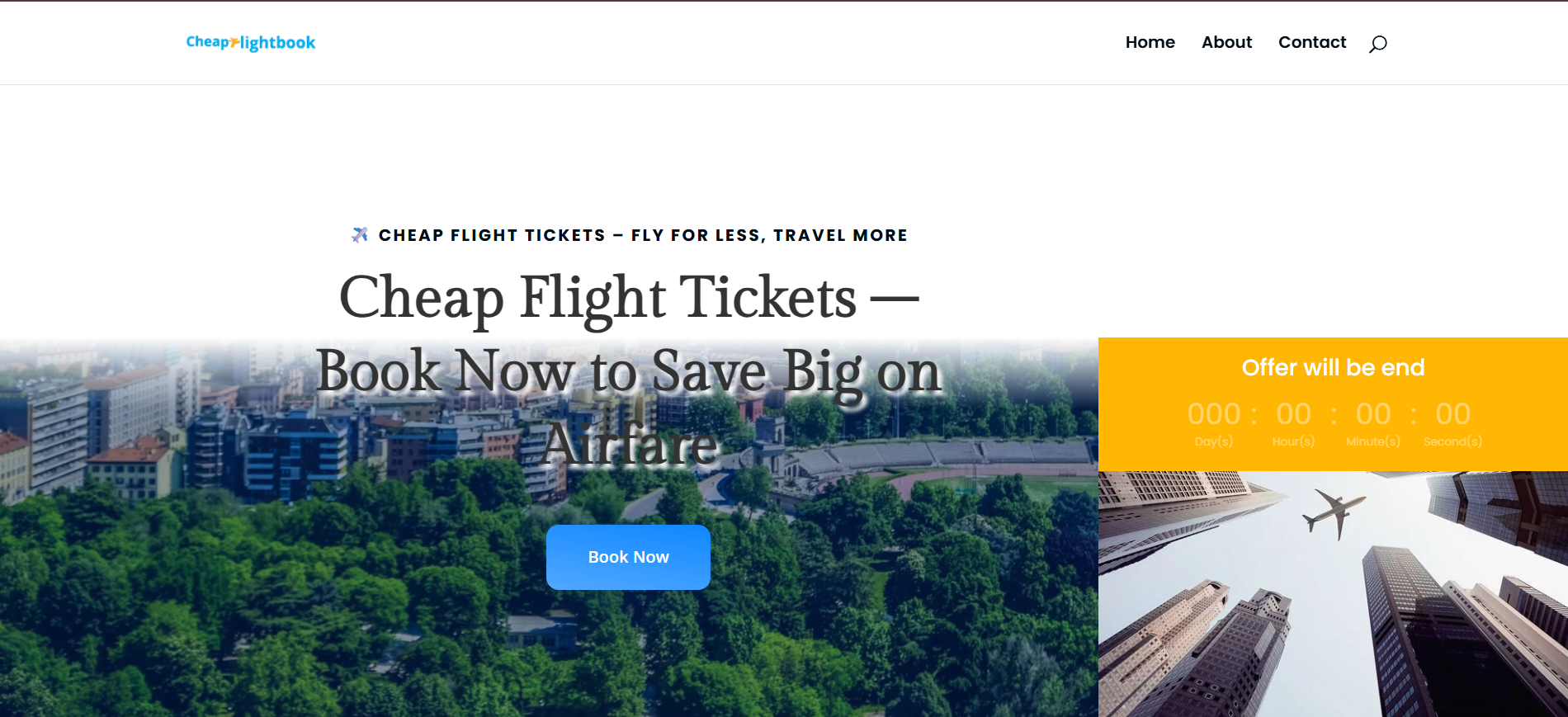 Cheap Flight Booking — Landing